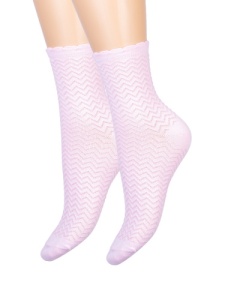 Носки подрост. дев х/б+эл КВ с587 р.22-24  НДС 20%  Р (ЧЗ)