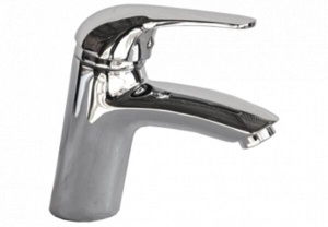 Смеситель для умывальника МЕГАБРИЗ рычажный литой излив, с подводкой
