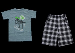 Пижама мал. (футб+шорты) 468-21 р.42/164 (ЧЗ)