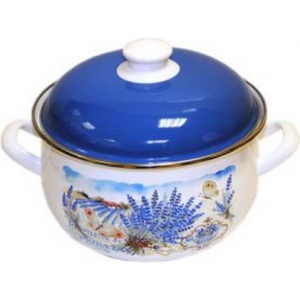 Кастрюля эмалированная 3,1л Лаванда TM INTEROS 1/4