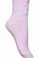 Носки детские дев. х/б+эл с люрексом с974 1/20 р.14-16 Ор.снят (ЧЗ)