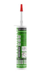 Герметик силикон нейтральный санитарный прозрачный 280мл СИЛМАК МАСТЕР картридж (12)