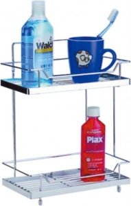 Полка прямая GOTA ROSIO 2-х ярусная, нерж сталь