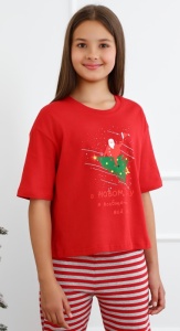 Фуфайка (Футболка) детская Праздник-6.1 рост 152 (ЧЗ)