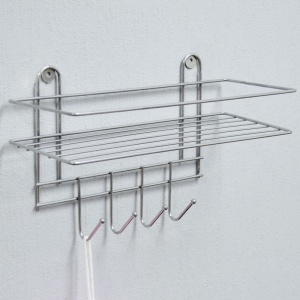 Полка прямая Рыжий кот Lecco Plus ,одноэтажная,4 крючка