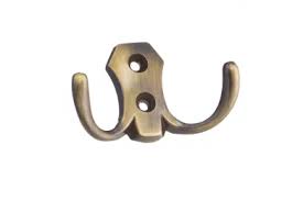 Крючок-вешалка 2-х рожковый KL-56 БРОНЗА