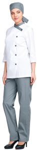 Костюм  БИСТРО жен. бел/т.сер. р.44/46,158-164 (ЧЗ)