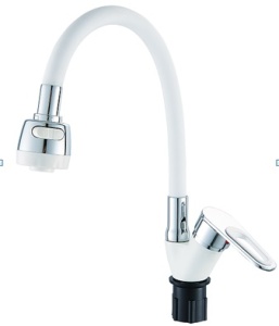 Смеситель для кухни  AQUATTRO рычажный гибкий излив 24 см.