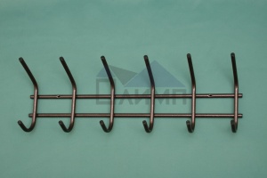 Вешалка настенная 6 крючков 600х200х180мм Олимп