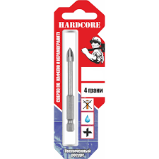 Сверло по керамограниту и керамической плитке 4мм 4грани Hardcore