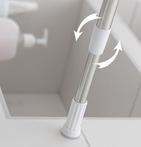 Карниз для ванной 70-120 см нержавеющая сталь