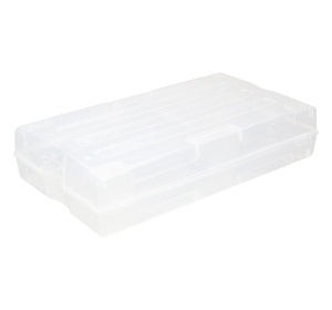 Коробка для обуви 610х340х130мм прозрач. М-пластика