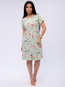 Халат жен. на молнии Красотка р.50 (ЧЗ)