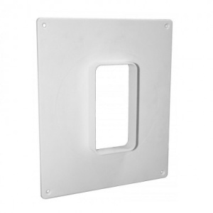 Настенная пластина с фланцем вертикальная 120х60мм  