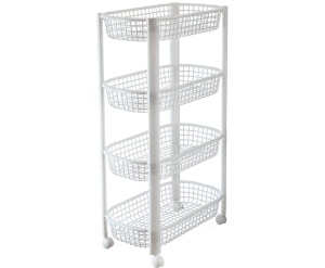 Полка-этажерка овощная 4-х секц. на колесах М-Пластика