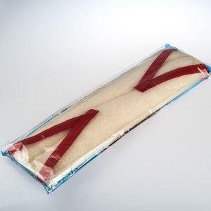 Мочалка банная Армейский стандарт 54см жесткая бежевого цвета 1/25