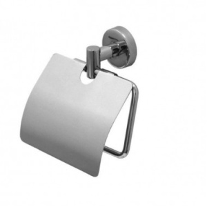 Бумагодержатель  д/туал бум. с крышкой, хром