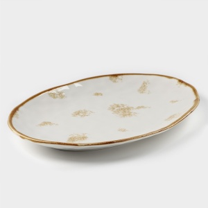 Блюдо сервировочное фарфор 30*21*2,5см Organic Gold 1/16
