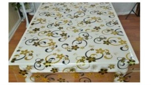 Клеенка ПВХ прозрачная с печатью Престиж 1,37 м*20м