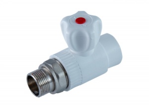 Кран шаровый полипропиленовый (ПП) д/радиаторов 180 25х3/4