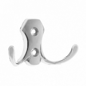 Крючок-вешалка 2-х рожковый KL-56 ХРОМ