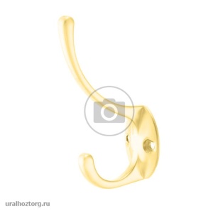 Крючок-вешалка 2-х рожковый 5557 ЗОЛОТО