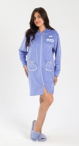 Халат жен. велюр на молнии Монисто р.44 (ЧЗ)