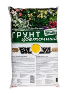 Грунт на основе компоста ЦВЕТОЧНЫЙ БИУД 40л п/эт