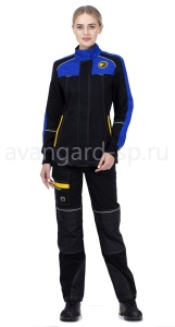 Куртка женская Старт, черный/василковый р.52-54/158-164(ЧЗ)