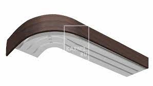 Карниз потол. Классик 3-х полос. 2,8м Орех с блендой