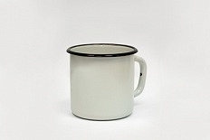 Кружка эмалированная 1,0 л без рисунка 1/18