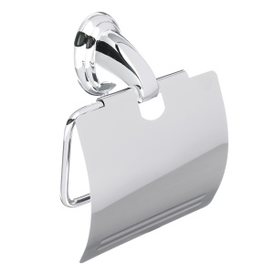 Бумагодержатель  д/туал бум. с крышкой, хром