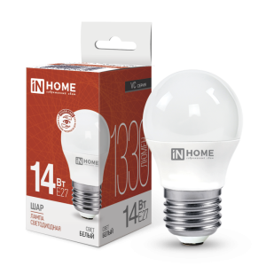 Лампа LED-шар-VC 14Вт 4000 Е27 IN HOME