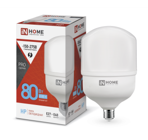 Лампа  LED-HP-PRO 80Вт Е27/Е40 6500К IN HOME
