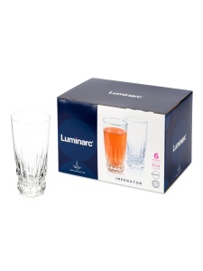 Набор стаканов стекло 6пр Император 310 мл выс 1/8