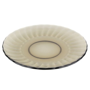 Тарелка стекло 17см десертная Elica дымка волна 