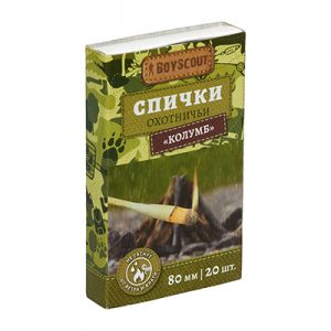 Спички Колумб 80мм 20шт не гаснут от ветра и влаги