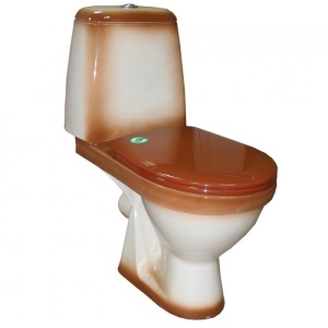 Унитаз-компакт ПРЕМЬЕР г/в, 2-реж. сид. ПП коричневый