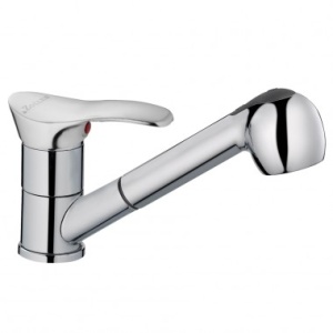 Смеситель д/кухни ZOLLEN MAINZ ВЫТЯЖН 40мм изл 2-е шп, с/подв