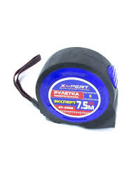 Рулетка 7,5мх25мм автостоп,прорезиненная X-PERT-MASTER №508 