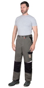 Брюки СИРИУС-Каспий оликовый/черн/песоч. (тк.Родос) р.128-132/182-188(ЧЗ)