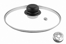 Крышка стекло 14см металлический ободок