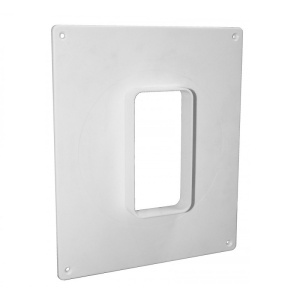 Площадка торцевая пластиковая 205х240 фланец Д-60х120 вертикальная