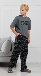 Костюм для мальчика (футболка+брюки) Экипаж-1 рост 158 (ЧЗ)