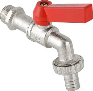 Кран шаровый (водоразборный) ВАЛТЕК со штуцером 1/2 бабочка ВР/НР 