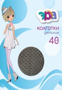 Колготки Эра дет. эластик фантазийные 40д, цвет в ассортименте 6-8 (ЧЗ)