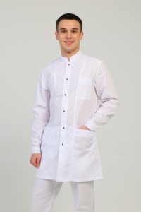 Халат мед. мужской ХМ.482, белый,  р.56/58  182/188 (ЧЗ)