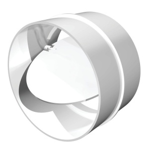 Соединитель круглый с пластиной  Д-100 с обратным клапаном 