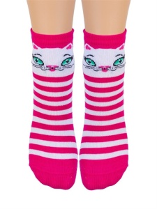 Носки детские дев. х/б+эл  КВ с785 1/30 р.16-18 (ЧЗ)