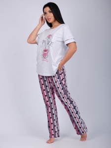 Пижама жен. (футб+брюки) Каори р.52 (ЧЗ)